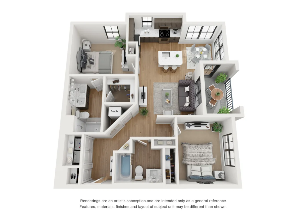 The Parker Austin floor plan 4