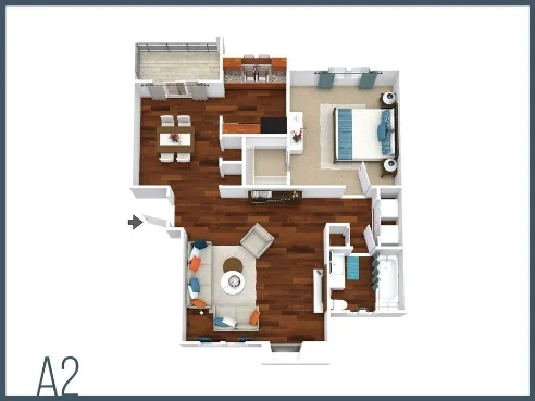 The Tallows Carrollton Apartment Floor Plan 2