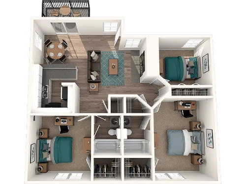 The Timbers 3BR floor plan 1