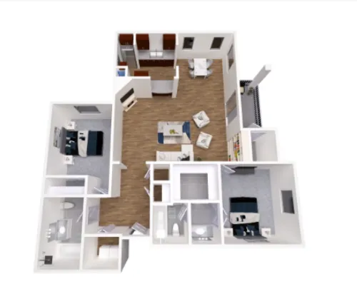 The Vineyards Apartments floor plan 3