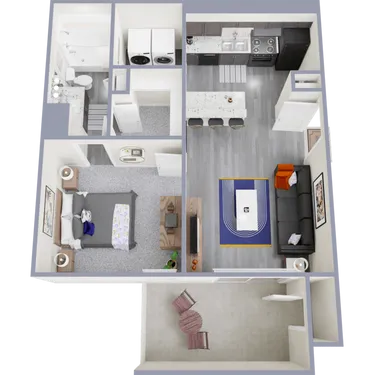 The Waverly Dallas Apartment Floor Plan 1