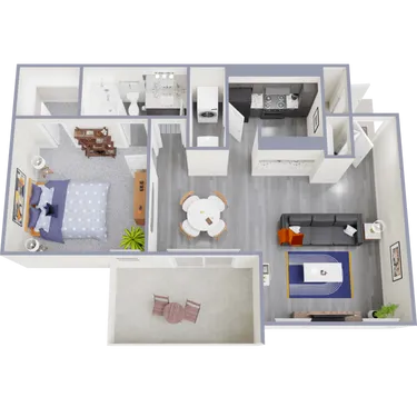 The Waverly Dallas Apartment Floor Plan 2