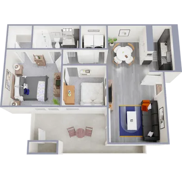 The Waverly Dallas Apartment Floor Plan 3