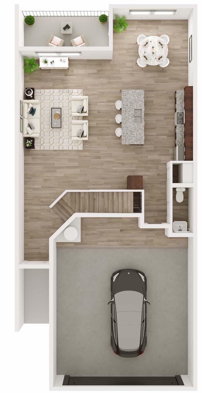 Townes on Tenth Townhomes floor plan 1