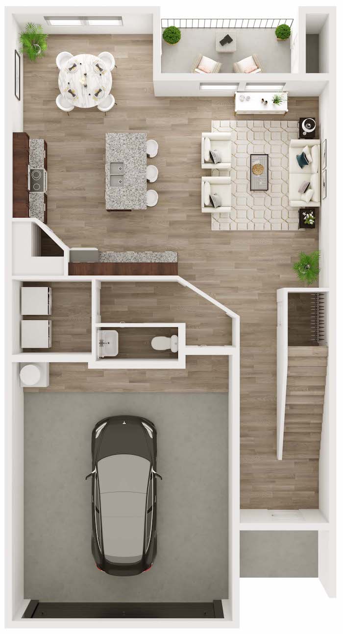 Townes on Tenth Townhomes floor plan 2