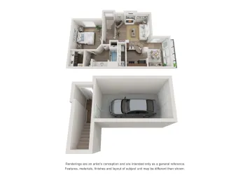 Townhomes of Bent Tree Dallas Floorplan 1