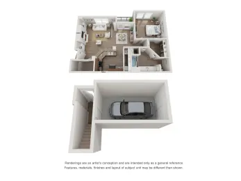 Townhomes of Bent Tree Dallas Floorplan 3