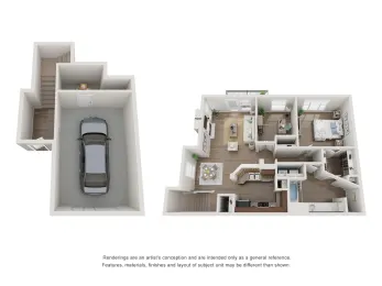 Townhomes of Bent Tree Dallas Floorplan 5