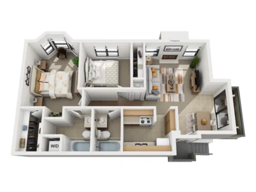 Valley Creek Apartments Garland Floorplan 5