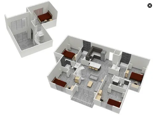 View on the Square floor plan 2