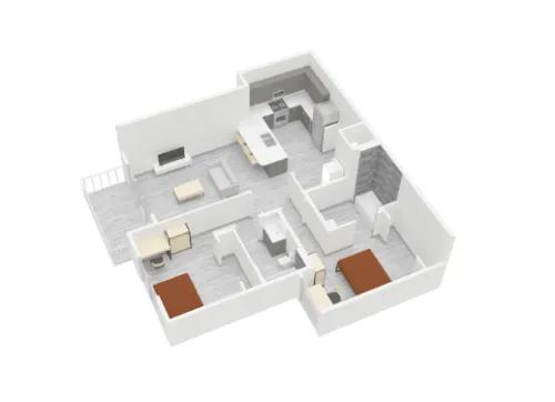 View on the Square floor plan 3