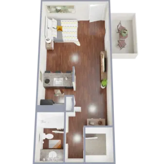 Villas Del Zocalo Phase Two Dallas Apartment Floor Plan 1