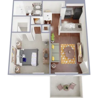 Villas Del Zocalo Phase Two Dallas Apartment Floor Plan 4