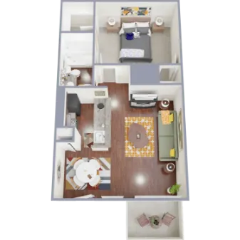 Villas Del Zocalo Phase Two Dallas Apartment Floor Plan 5