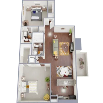 Villas Del Zocalo Phase Two Dallas Apartment Floor Plan 7