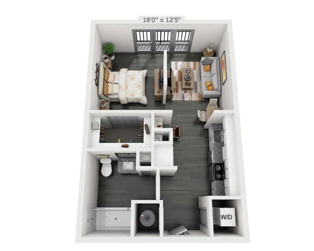 Vitruvian West Addison Apartment Floor Plan 1