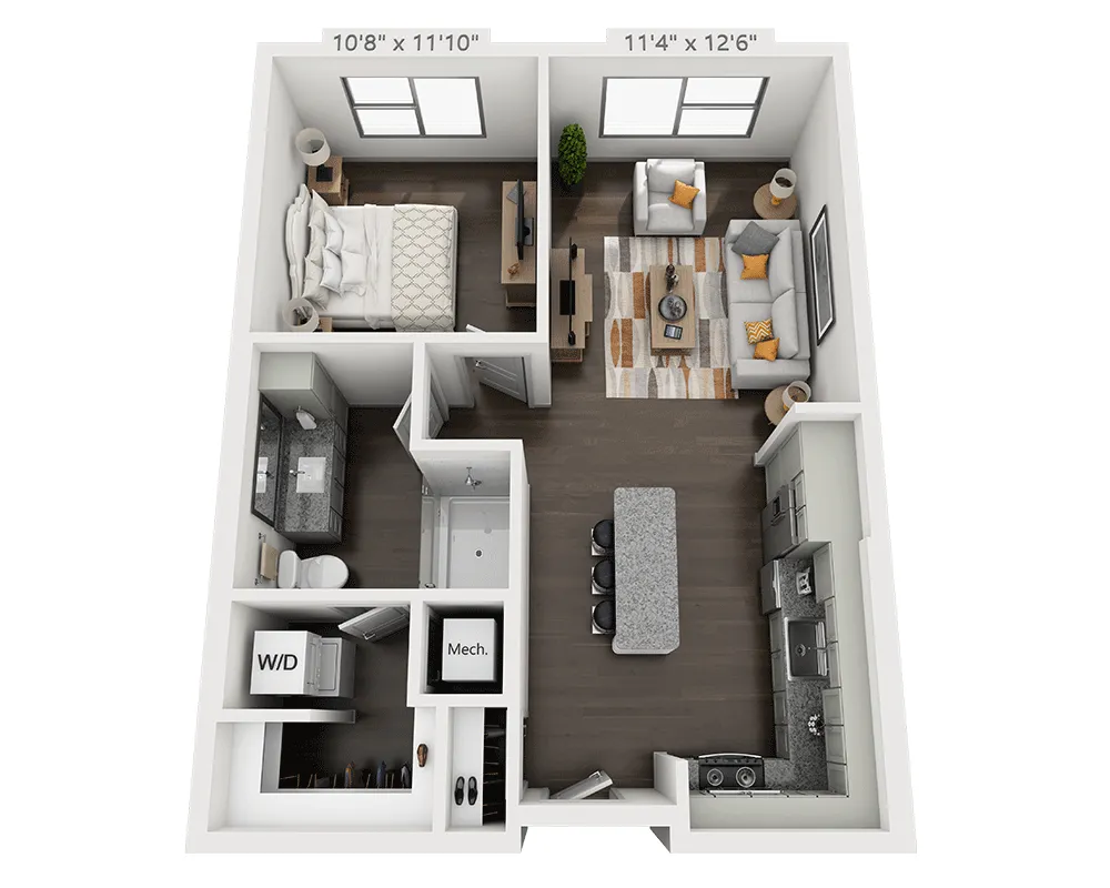 Vitruvian West Addison Apartment Floor Plan 5