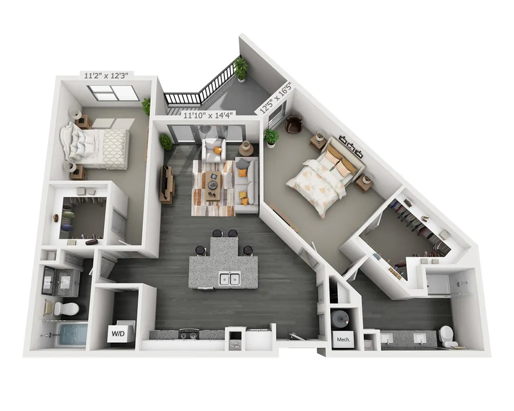 Vitruvian West Addison Apartment Floor Plan 7