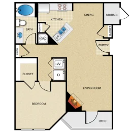 Wade Crossing Apartment Homes Floorplan 2