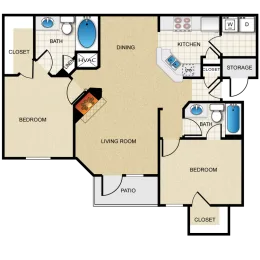 Wade Crossing Apartment Homes Floorplan 4