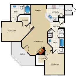 Wade Crossing Apartment Homes Floorplan 5