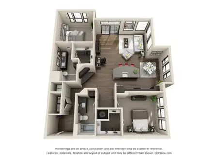 Waterford Market Apartments 2BD FloorPlan 010