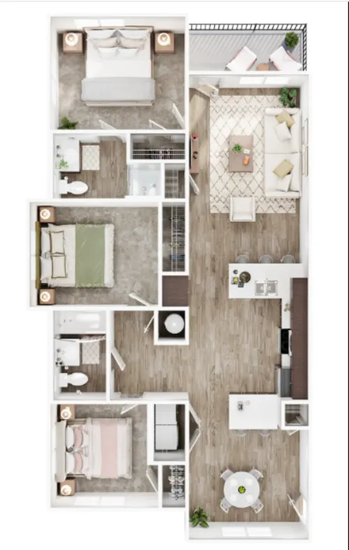 Waters at sunrise floorplan 4