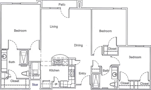 West Ridge Villas McKinney Floorplan 3