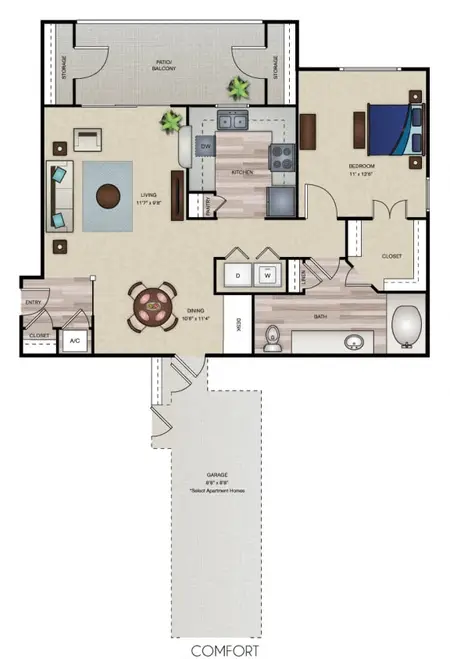 Wind Dance Apartments Carrollton FloorPlan 2