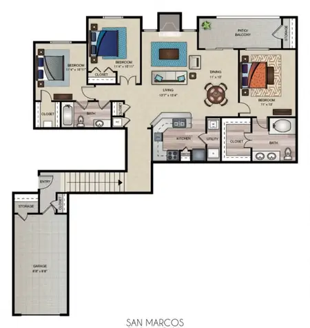 Wind Dance Apartments Carrollton FloorPlan 8