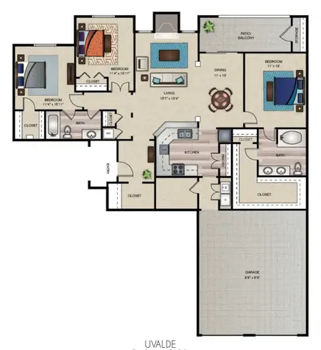 Wind Dance Apartments Carrollton FloorPlan 9