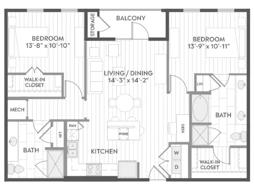 AMLI Branch Park floor plan 3