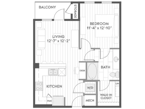 AMLI Branch Park floor plan 3