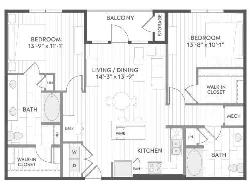 AMLI Branch Park floor plan 4