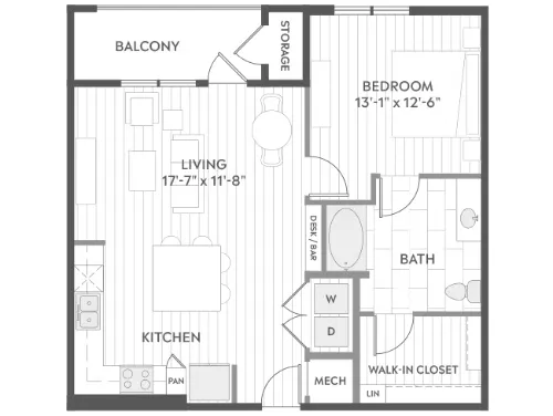 AMLI Branch Park floor plan 4