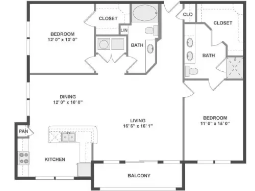 AMLI Eastside floorplan 13