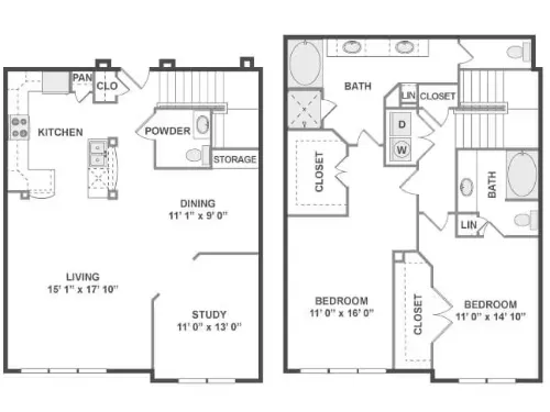 AMLI Eastside floorplan 16