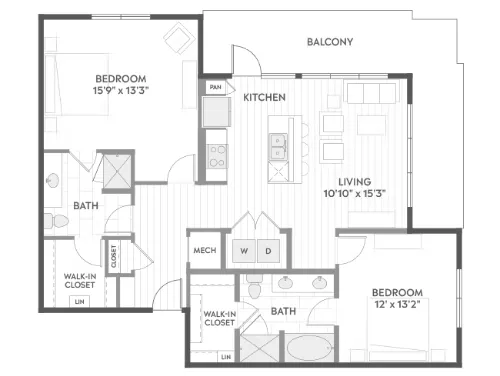 AMLI North Park floor plan 5