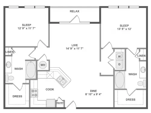 AMLI at Mueller Apartment Austin Floor Plan 10