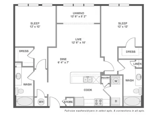 AMLI at Mueller Apartment Austin Floor Plan 12