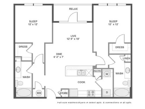 AMLI at Mueller Apartment Austin Floor Plan 13