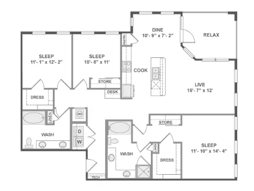 AMLI on Aldrich floor plan 11