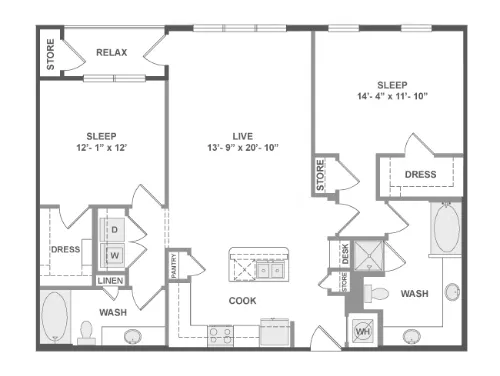 AMLI on Aldrich floor plan 9