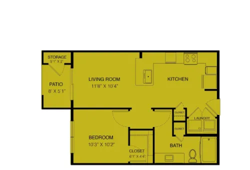 Bridge at Delco Flats floor plan 1