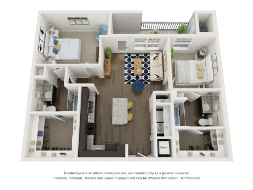 Bridge at Loyola floor plan 3