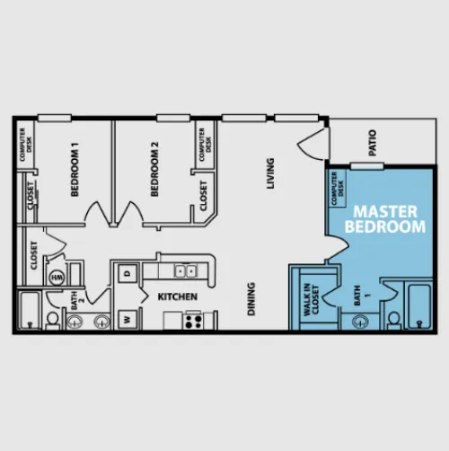 Collective on Riverside floor plan 3