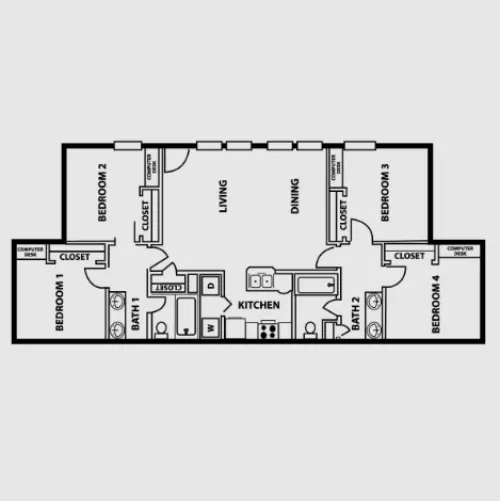 Collective on Riverside floor plan 4