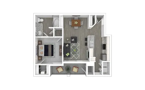 Cortland River Place floorplan 1