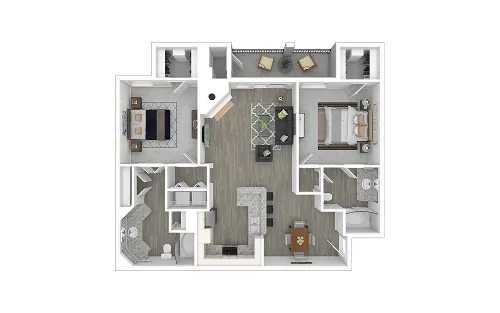 Cortland River Place floorplan 4