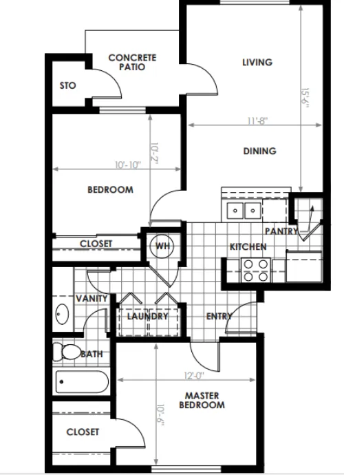 Country Village Apartments Sherman Floorplan 4